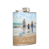 Aangepaste foto- en tekstfles - uw zomerontwerp heupfles (Rechts)