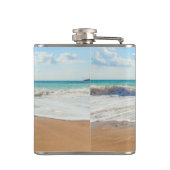 Aangepaste foto- en tekstfles - uw zomerontwerp heupfles (Achterkant)