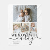 Aangepaste foto- en tekstfotocollage fleece deken (Voorkant)