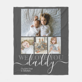Aangepaste foto- en tekstfotocollage fleece deken