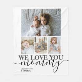 Aangepaste foto- en tekstfotocollage fleece deken