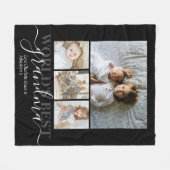 Aangepaste foto- en tekstfotocollage fleece deken (Voorkant (Horizontaal))