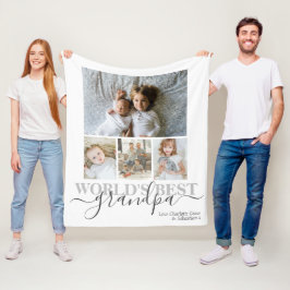 Aangepaste foto- en tekstfotocollage fleece deken