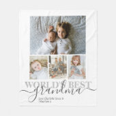 Aangepaste foto- en tekstfotocollage fleece deken (Voorkant)