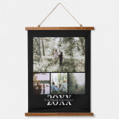 Aangepaste foto- en tekstfotocollage hangend wandkleed (Voorkant)