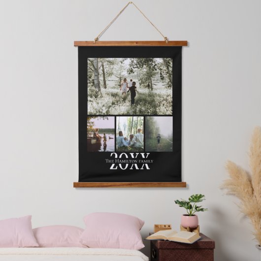 Aangepaste foto- en tekstfotocollage hangend wandkleed (Slaapkamer)