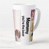 Aangepaste foto- en tekstfotocollage latte mok (Rechterhoek)