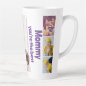 Aangepaste foto- en tekstfotocollage latte mok (Rechts)