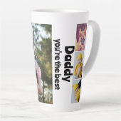 Aangepaste foto- en tekstfotocollage latte mok (Rechterhoek)