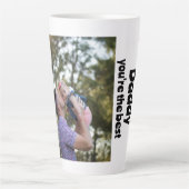 Aangepaste foto- en tekstfotocollage latte mok (Voorkant)