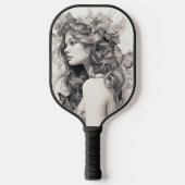 Aangepaste foto- en tekstfotocollage pickleball paddle (Voorkant)