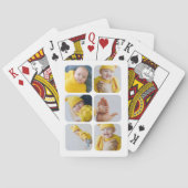 Aangepaste foto- en tekstfotocollage pokerkaarten (Achterkant)