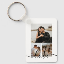 Aangepaste foto- en tekstfotocollage sleutelhanger