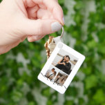 Aangepaste foto- en tekstfotocollage sleutelhanger<br><div class="desc">Maak een Gepersonaliseerde sleutelhanger van het keepaardje van de Foto van Ricaso - voeg uw eigen foto's en tekst toe - de giften van de het grootboekje van de foto collage</div>