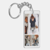 Aangepaste foto- en tekstfotocollage sleutelhanger (Voorkant Links)
