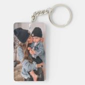 Aangepaste foto- en tekstfotocollage sleutelhanger (achterkant)