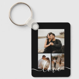 Aangepaste foto- en tekstfotocollage sleutelhanger