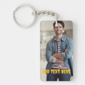 Aangepaste foto- en tekstfotocollage sleutelhanger (Voorkant)