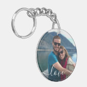 Aangepaste foto- en tekstfotocollage sleutelhanger (Voorkant Links)