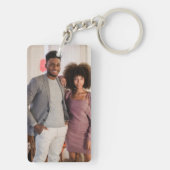 Aangepaste foto- en tekstfotocollage sleutelhanger (achterkant)