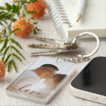 Aangepaste foto- en tekstfotocollage sleutelhanger<br><div class="desc">Maak een Gepersonaliseerde sleutelhanger van het keepaardje van de Foto van Ricaso - voeg uw eigen foto's en tekst toe - de giften van de het grootboekje van de foto collage</div>