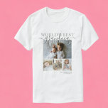 Aangepaste foto- en tekstfotocollage t-shirt<br><div class="desc">Maak een gepersonaliseerd foto keepsake t-shirt van Ricaso - voeg je eigen foto's en tekst - foto collage keepsake geschenken. Geweldig voor iedereen,  verander tekst om aan uw vereisten te voldoen. 's Werelds beste oma</div>