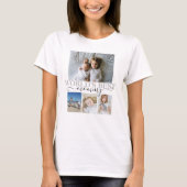Aangepaste foto- en tekstfotocollage t-shirt (Voorkant)