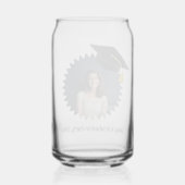 Aangepaste foto- en tekstgraduatiecap blikvorm glas (Achterkant)