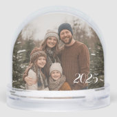 Aangepaste foto- en tekstherinnering sneeuwbol (Achterkant)