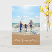 Aangepaste foto- en tekstKaart Happy Summer Feestd Kaart (Gele Bloem)