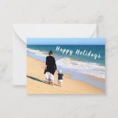 Aangepaste foto- en tekstKaart Prettige feestdagen Notitiekaartje (Voorkant)