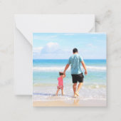 Aangepaste foto- en tekstKaart - Uw zomerontwerp Notitiekaartje (Achterkant)