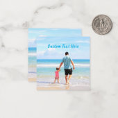 Aangepaste foto- en tekstKaart - Uw zomerontwerp Notitiekaartje (Voorkant / Achterkant in situ)