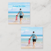 Aangepaste foto- en tekstKaart - Uw zomerontwerp Notitiekaartje (Voorkant / Achterkant)