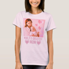 aangepaste foto- en tekstliefde t-shirt