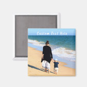 Aangepaste foto- en tekstmagneet Uw eigen ontwerp Magneet (Voorkant / Achterkant)