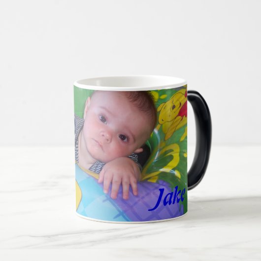 Aangepaste foto- en tekstMok. Magische Mok (Voorkant rechts)