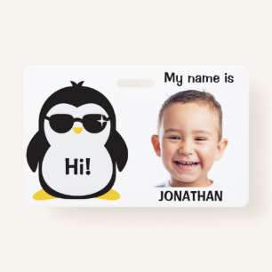Aangepaste foto- en tekstnamen van Kinderen-ID Badge