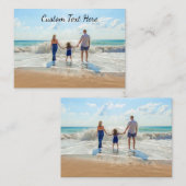 Aangepaste foto- en tekstnotitie Kaart van uw eige Notitiekaartje (Voorkant / Achterkant)