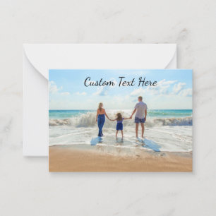 Aangepaste foto- en tekstnotitie Kaart van uw eige Notitiekaartje