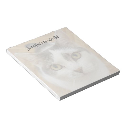 Aangepaste foto- en tekstnotitieblok notitieblok (Schuin)