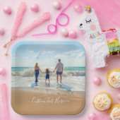 Aangepaste foto- en tekstpapier Borden Uw eigen on Papieren Bordje (Feest)