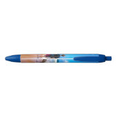 Aangepaste foto- en tekstpen Eigen ontwerp Blauwe Inkt Pen (Achterkant)