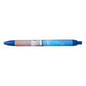 Aangepaste foto- en tekstpen Eigen ontwerp Blauwe Inkt Pen (Voorkant)