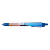 Aangepaste foto- en tekstpen Eigen ontwerp Blauwe Inkt Pen (Bodem)