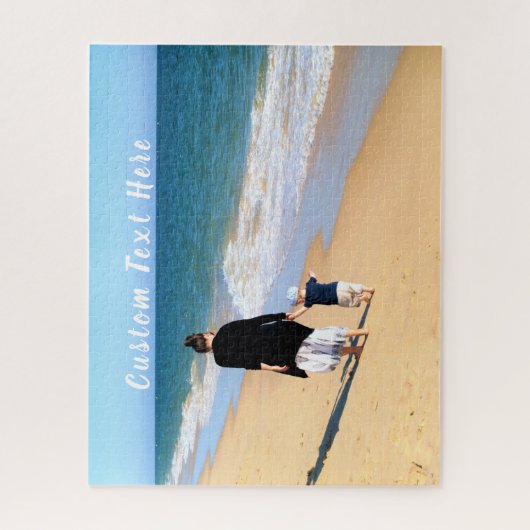 Aangepaste foto- en tekstpuzzel gepersonaliseerd legpuzzel (Verticaal)