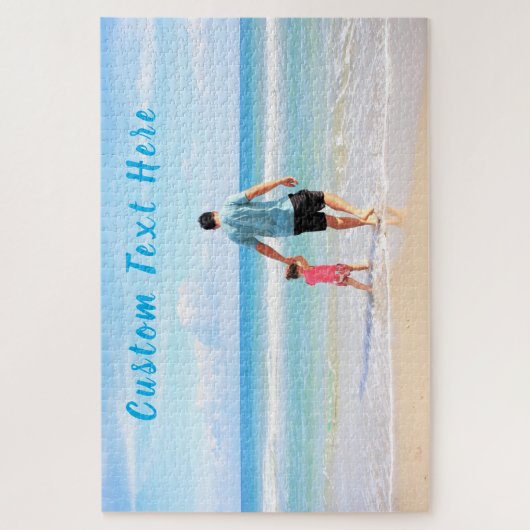 Aangepaste foto- en tekstpuzzel legpuzzel (Verticaal)