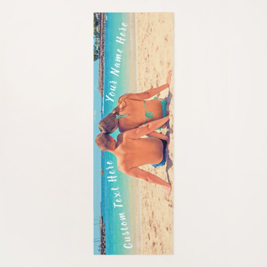 Aangepaste foto- en tekstruimte - uw eigen ontwerp yogamat (Achterkant)