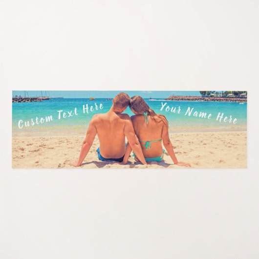 Aangepaste foto- en tekstruimte - uw eigen ontwerp yogamat (Voorkant (horizontaal))