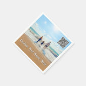 Aangepaste foto- en tekstservetten met QR-code Servet (Hoek)
